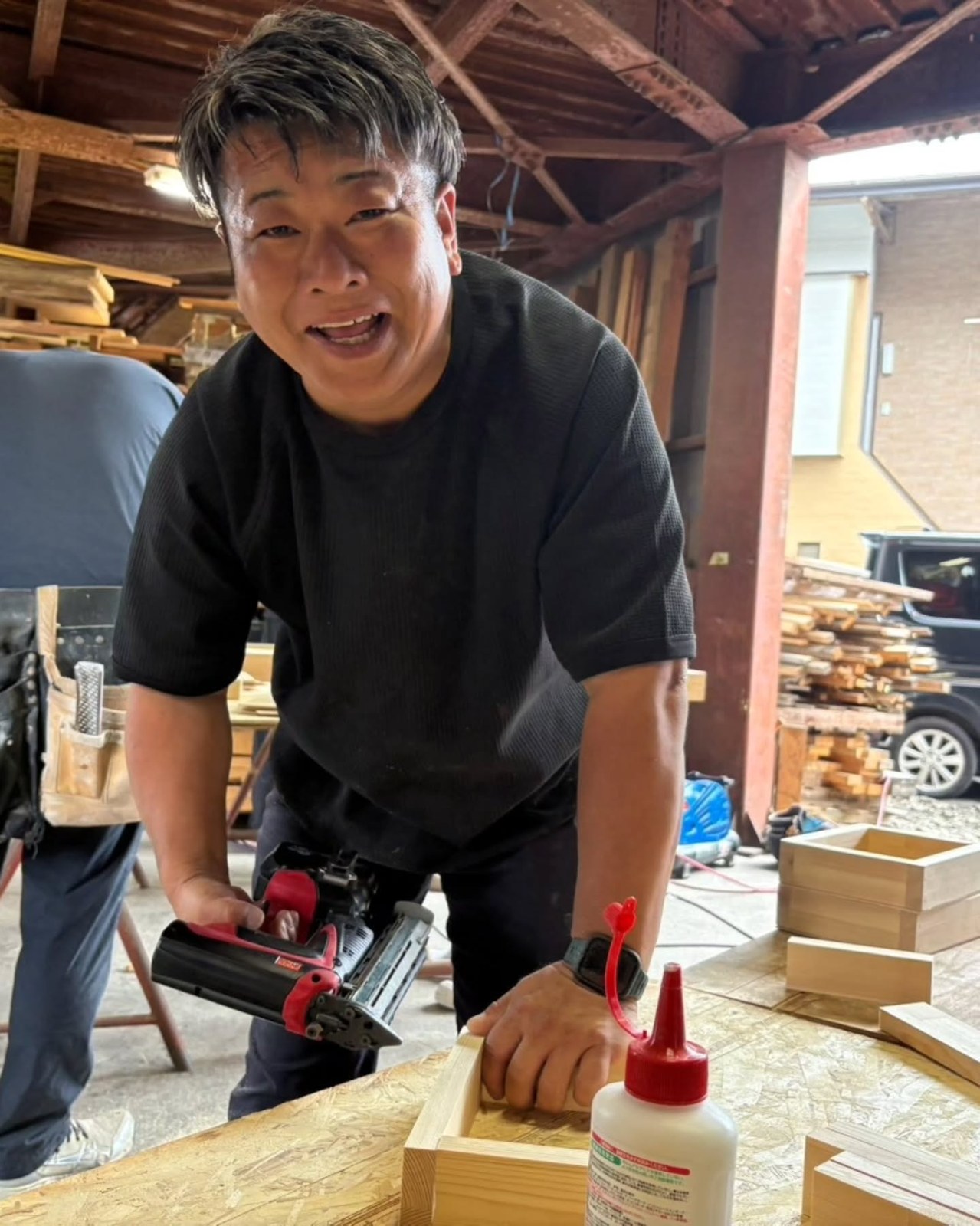 当日に向け、木材の加工・準備を進めました。